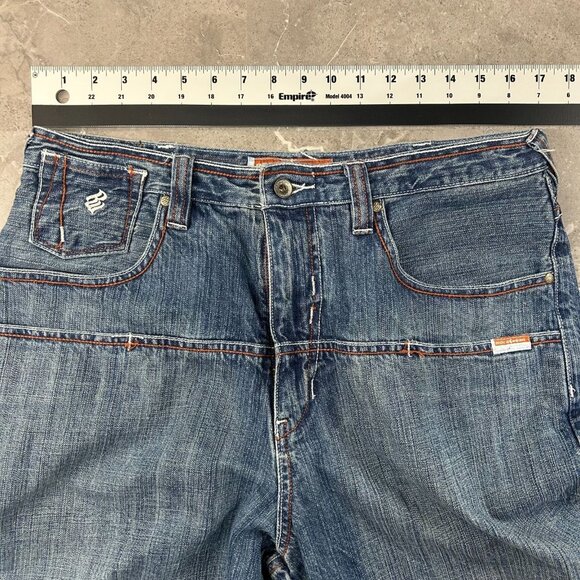 Vintage Rocawear Jeans Mens 34x34 Baggy Loose Denim Embroidered Hip Hop Rap Jay - Picture 14 of 16